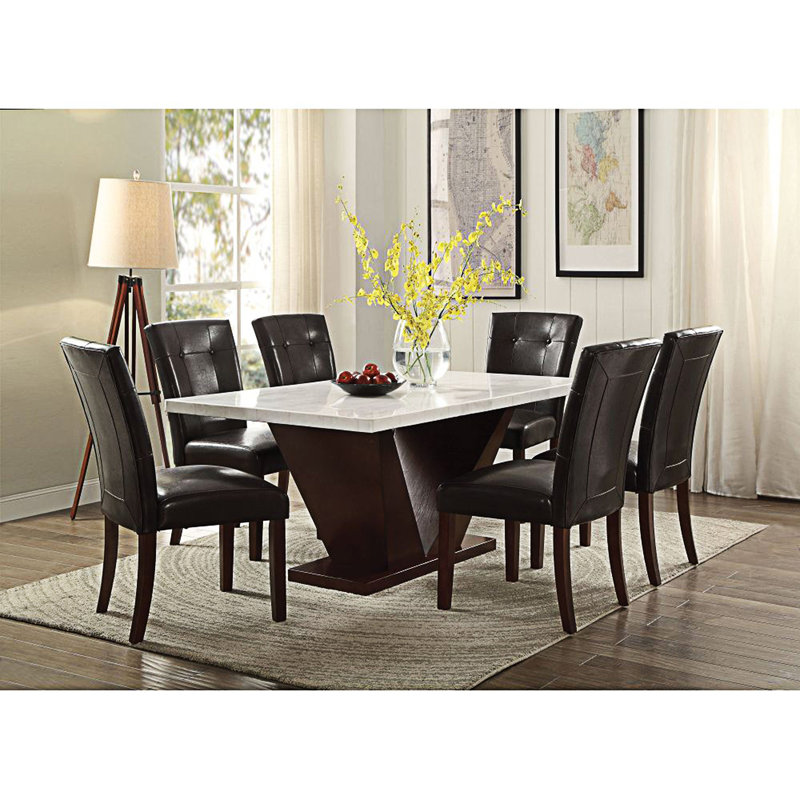Acme marble dining table discount